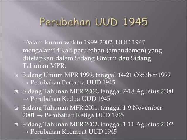 uud 1945 hasil amandemen